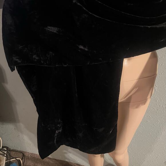Jessica McClintock Black velvet wrap scarf pashmina One Sz Old Money Classic - Picture 9 of 9